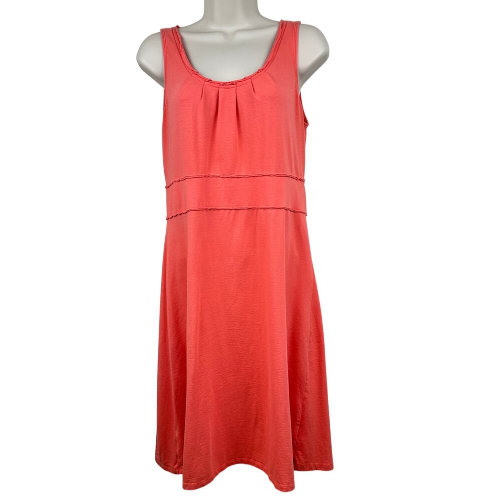 Horny Toad Lyra Dress Sleeveless Coral Orange Medium Organic Cotton Active